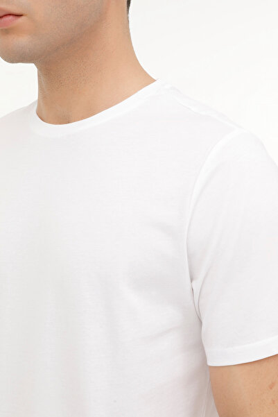 Kinetix M-SN220 Λευκό ανδρικό μπλουζάκι με στρογγυλή λαιμόκοψη και κοντό μανίκι