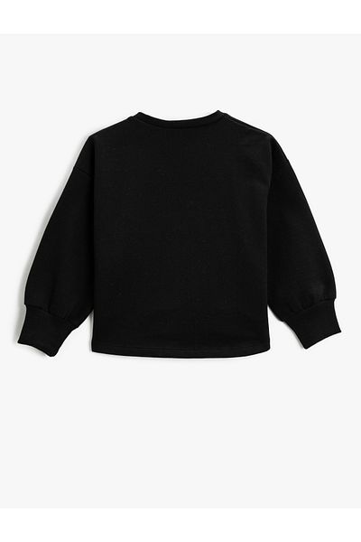 Koton Teddy Bear Printed Sweatshirt Cotton Crew Neck Long Sleeve