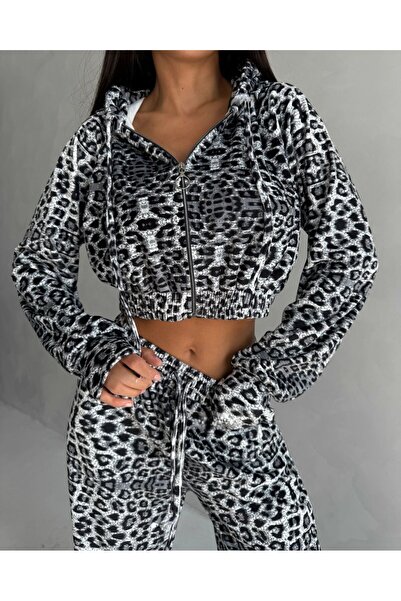 TAYT VEGAS LEOPARDÍ SAMETOVÝ DVOJČÁSTNÝ OBLEK