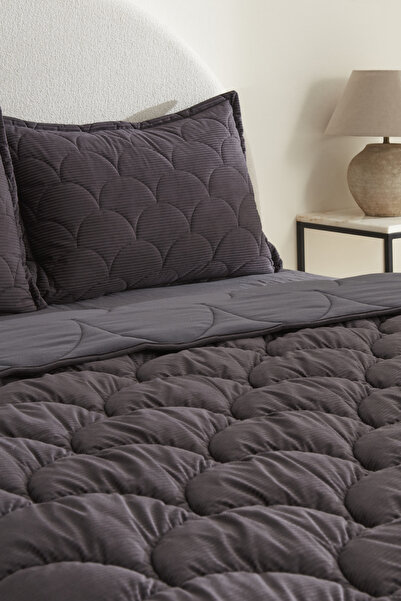 Karaca Home Cowrie Anthracite Luxury Comfort Set - Double