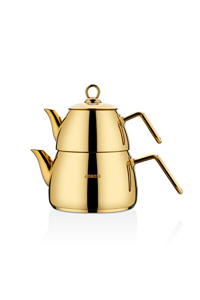 Amboss Aquamarine Gold Shiny Stainless Steel - Large Teapot