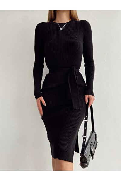 Angel Mia Φόρεμα με ζώνη μαύρο