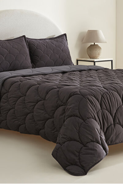 Karaca Home Cowrie Anthracite Luxury Comfort Set - Double