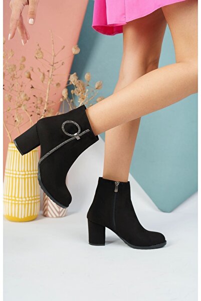 Sapin Kadın Süet Taşlı Bot 58319