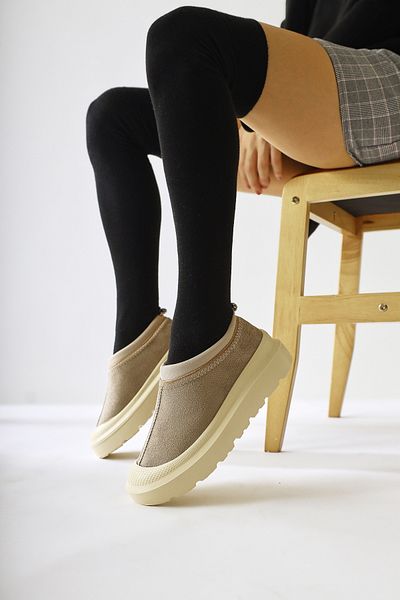 Limoya Γυναικεία παπούτσια Katelyn Beige Suede με επένδυση από γούνα στο εσωτερικό