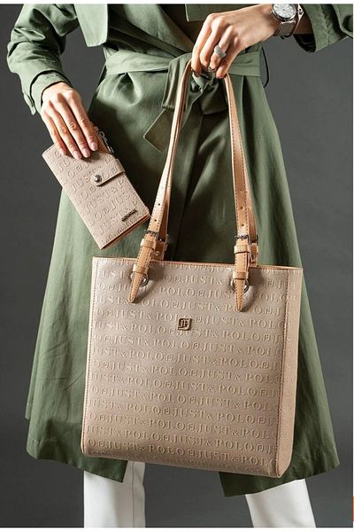Just Polo مجموعة حقائب نسائية كبيرة الحجم مكونة من 4 أقسام مناسبة للاستخدام اليومي