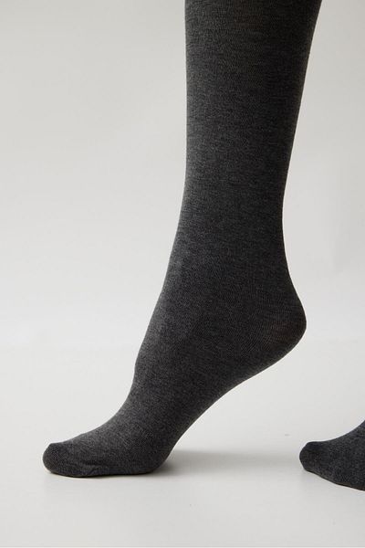 Katia&Bony Einfarbige Damenstrumpfhose aus Baumwolle in Anthrazit-Melange