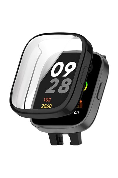 Fibaks حافظة حماية كاملة لساعة Xiaomi Redmi Watch 3 وواقي شاشة 360