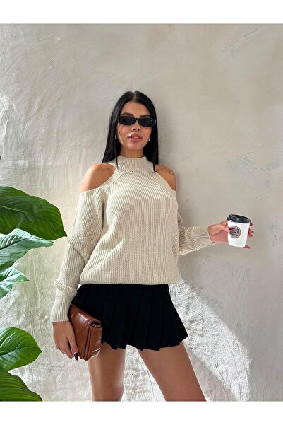 Angel Mia Tricotaj cu umeri expusi Pulover Stone