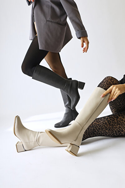 Limoya Γυναικείες μπότες Miami Black Blunt Toe