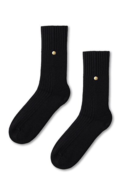 Katia&Bony Ponožky z podrobného viskózového úpletu sešívačky černé