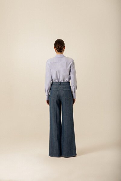 rue Blue Oxford Shirt with Contrast Pocket Cover