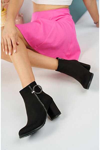 Sapin Kadın Süet Taşlı Bot 58319