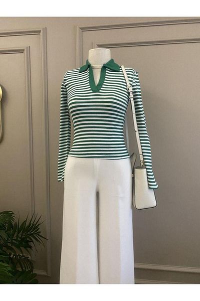 Moda Zeyn New Season Γυναικεία μπλούζα με γιακά πόλο καμιζόλ