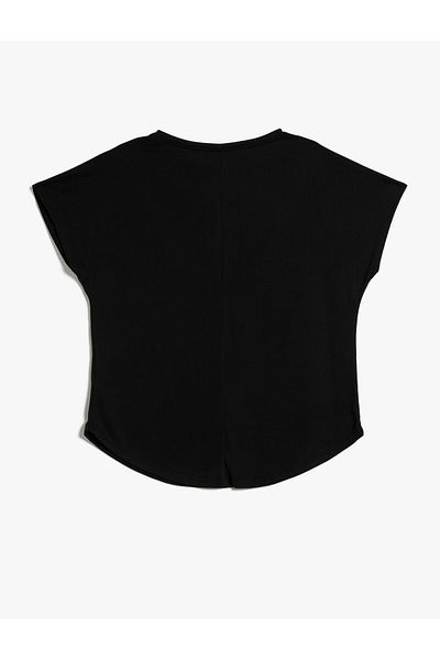 Koton Tricou Sport Modal Ușor Confortabil țesătură Decolteu Crew mânecă scurtă
