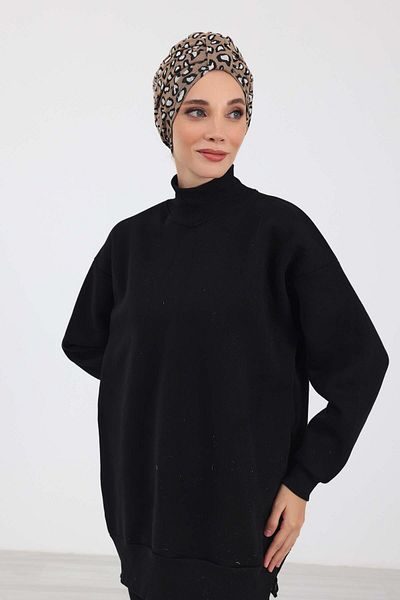 Aisha's Design بونيه شتوي منقوش بحزام أمامي، B-68DV
