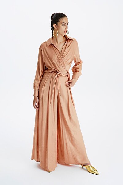 rue Kruvaze Somon Saten Gömlek