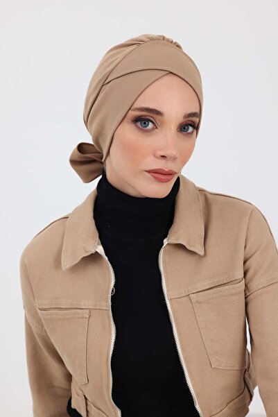 Aisha's Design Belted Winter Bonnet, B-31Iv, Milk Coffee