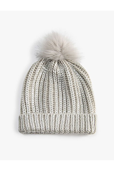 Koton Плетена барета с плюшен детайл от помпон