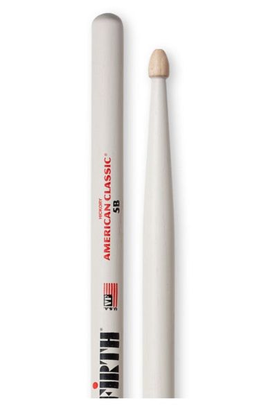 VIC FIRTH Vıcfırth V5bw عصا الطبل (زوج) 5b خشب أبيض، هيكوري، 0.595 بوصة × 16 بوصة، M عصا الطبل (زوج) 5b خشب أبيض: vıcfırth