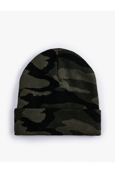 Koton Maskovací baret pletený se skládacím detailem vícebarevný