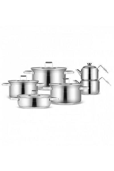 Karaca Valora 11 Piece Induction Based Steel Cookware Set