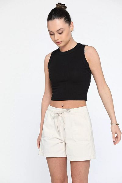 GÜLSELİ Stone Women's Elastic Waist Pocket Shorts