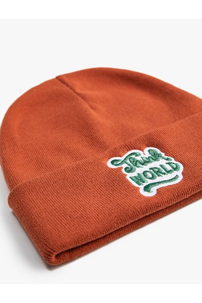 Koton Knitwear Beret with Embroidery Detail