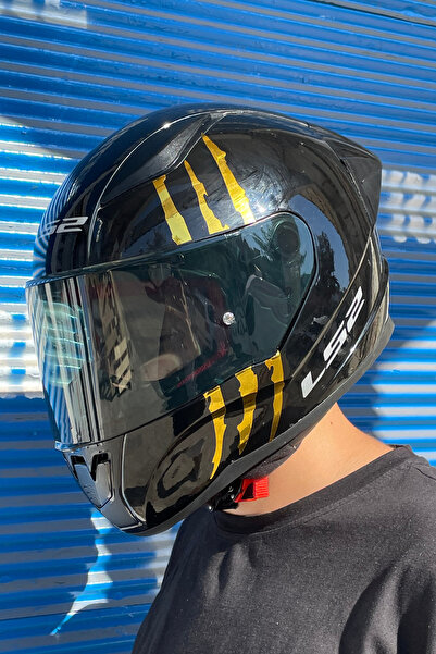 Banxtre Kask için Gold Altın Renk Pençe İzi Sticker Etiket 18CMx6CM (1 Adet)