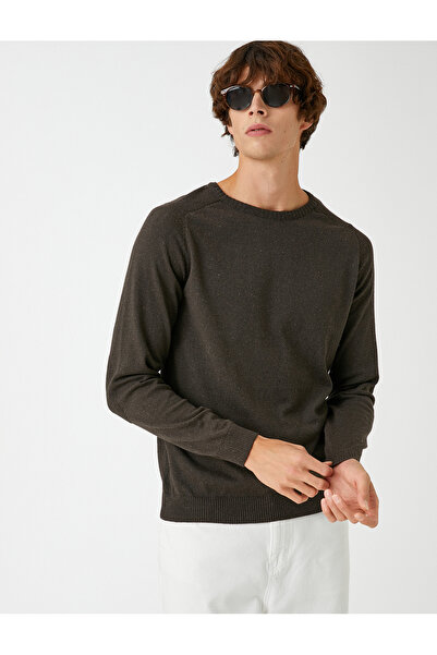 Koton Basic Triko Kazak Bisiklet Yaka Dar Kesim