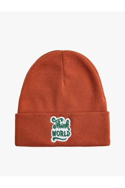 Koton Knitwear Beret with Embroidery Detail