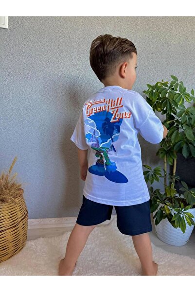 Minigimin Cicileri Snc Thruck Act1 Літній 2-комплектний чоловічий костюм - біло-синій