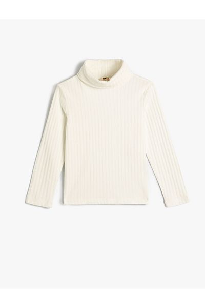 Koton Basic Turtleneck T-Shirt Long Sleeve Ribbed