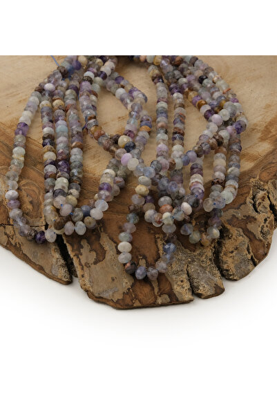 Prestij Boncuk 6 mm fasetirani fluorit, niz prirodnog kamena