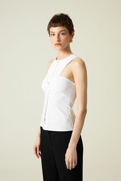 rue. Sleeveless Shirt - Chest Cup Detail