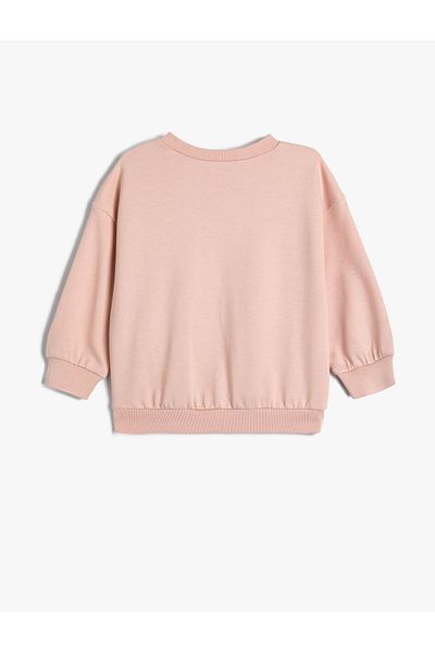 Koton Floral Printed Sweatshirt Long Sleeve Crew Neck Raised Cotton