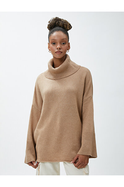 Koton Oversize Turtleneck Sweater Acrylic