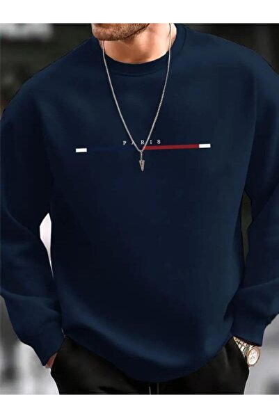 MOONBULL Men's Crew Neck Oversize Printed Sweatshirt