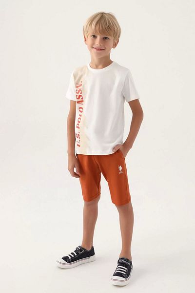 U.S. Polo Assn. Costum Bermuda pentru băiat, albastru marin, licențiat