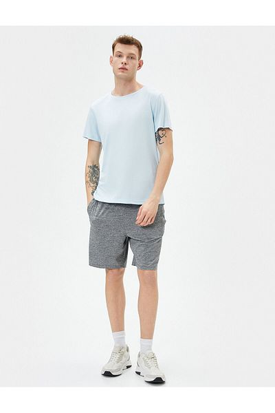 Koton Αθλητικό T-Shirt Crew Neck Reflector με εμπριμέ κοντό μανίκι