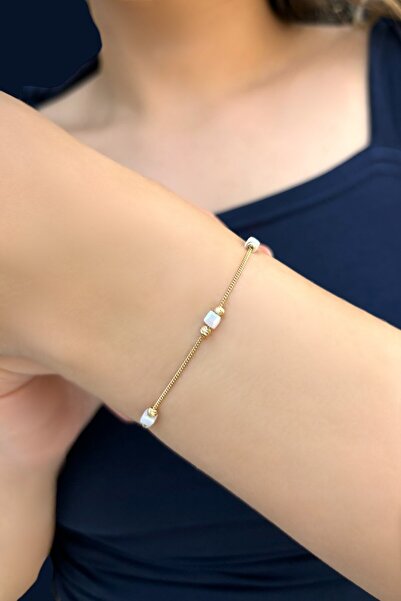 Altınaşkı Renkli Taşlı Altın Bileklik