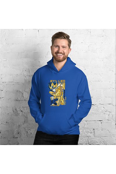 Moda Glo Hanorac unisex cu glugă cu imprimeu Leo