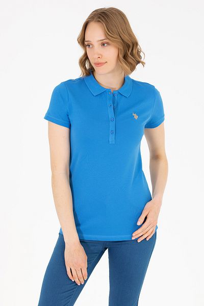 U.S. Polo Assn. Tricou de bază Saks pentru femei cu gât polo 50262675-VR045