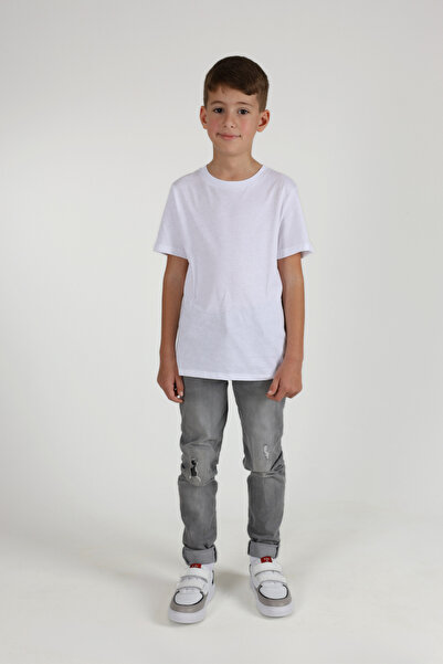 kids A more Rocks Çift Cırtlı Deri Erkek Çocuk Çocuk Ayakkabı Beyaz