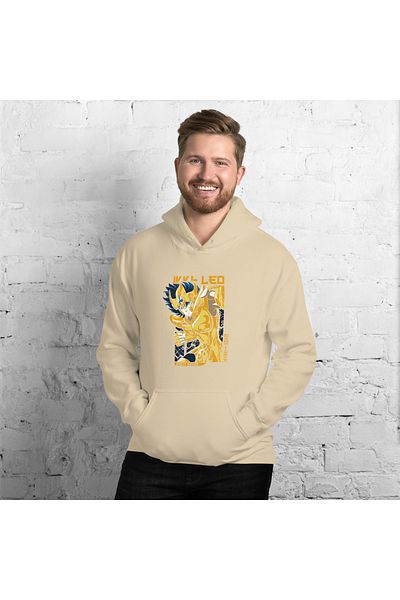Moda Glo Φούτερ Unisex Leo με στάμπα με κουκούλα