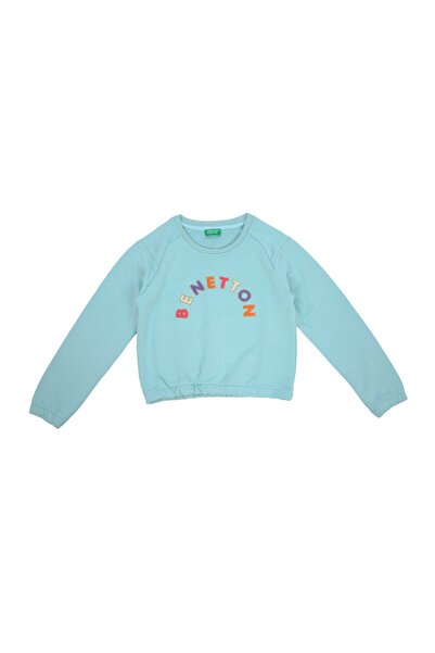 United Colors of Benetton Hanorac pentru fete cu scris Punch