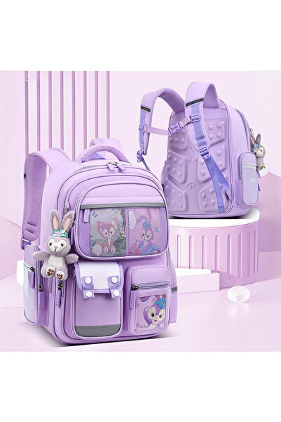 DEKOHOP Kız Çocuk Kore Tarzı İlkokul Sırt Çantası Ergonomik Özel Tasarım Yeni...