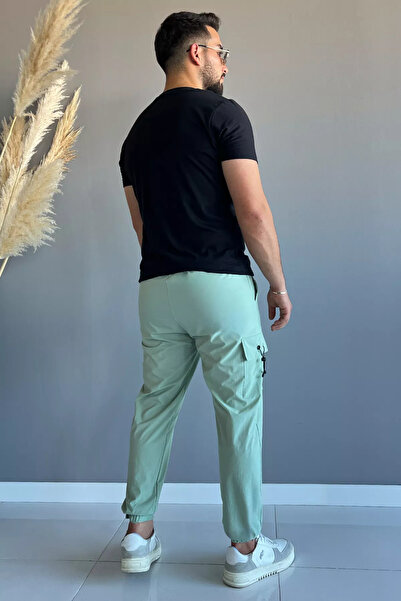 MİSHAR İTALİA Παντελόνι Jogger με αλεξίπτωτο με λεπτή εφαρμογή Mint Cargo Pocket