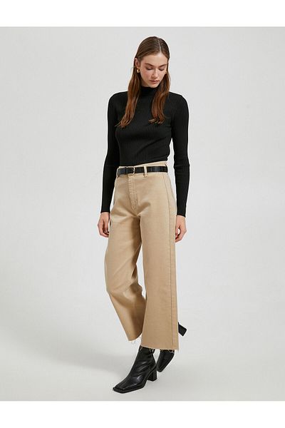 Koton Half Turtleneck Sweater Knitwear Ribbed