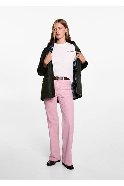 Mango Teen Візерунчастий бавовняний тисорт